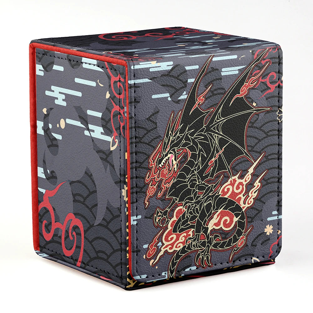 TCG Deck Box 100+ PU Windowed Single Deck PTCG DCG Tabletop Gametrading Cards Storage Box Free 35tp Shell Deck 2 Spacers 2 Dice