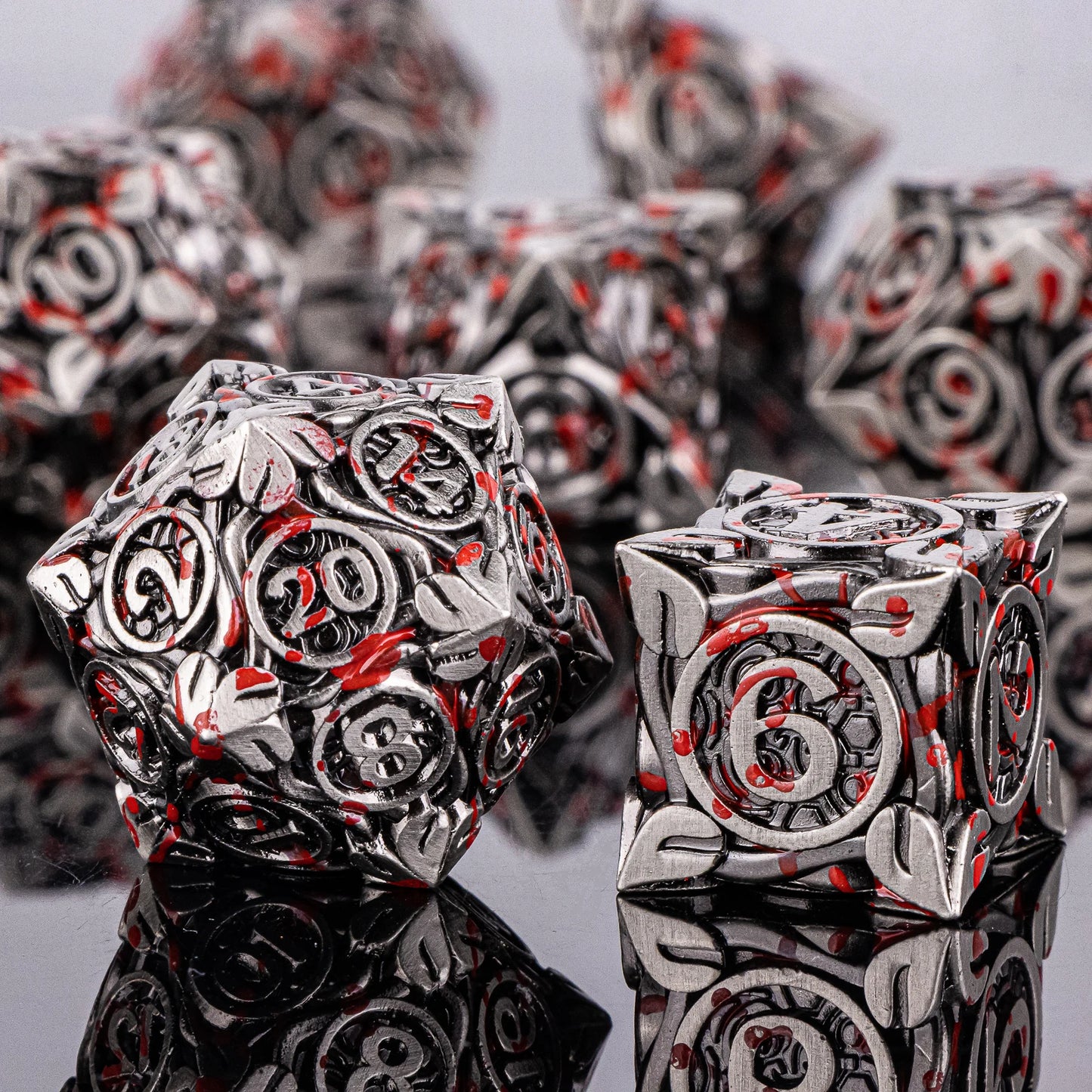 7pcs Dice Set DND Metal Dice Full Set Dice for Dungeons and Dragons Polyhedral Dice RPG Dice D&D Dice Gift