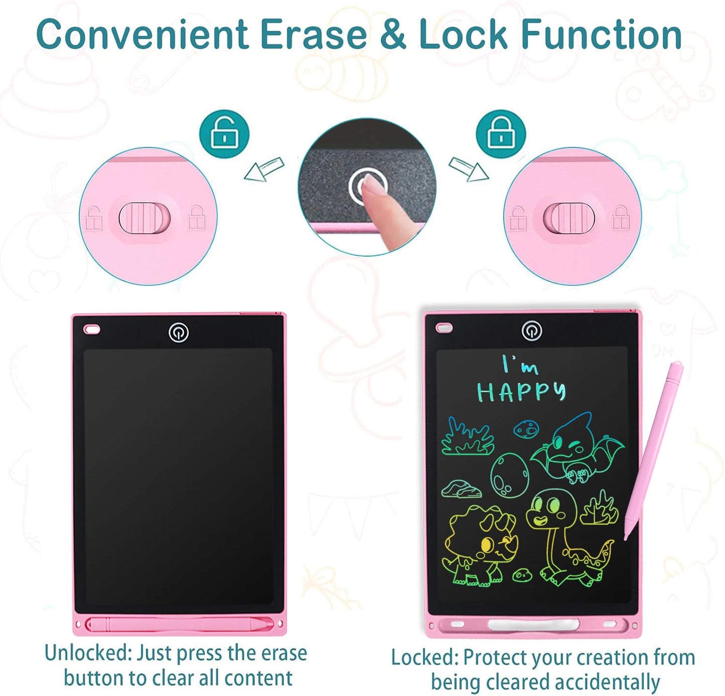 8.5 Inch LCD Writing Tablet Digital Drawing Tablet Handwriting Pads Portable Electronic Tablet Board For 3 4 5 6 7 8 Years kids