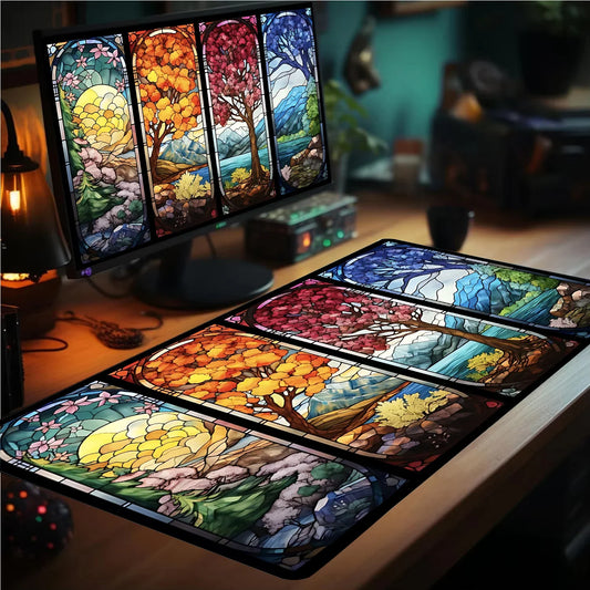 XXL Magic Game Mat TCG CCG Trading Card Table 35x60cm Playmat Rule Area Rubber Mouse Pad for Party Gamer PC Accessory Laptop Rug