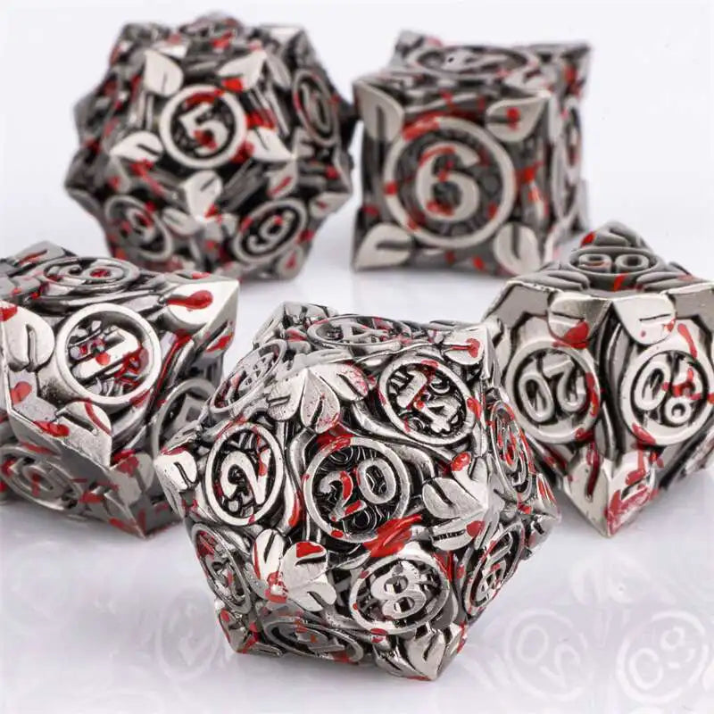 7pcs Dice Set DND Metal Dice Full Set Dice for Dungeons and Dragons Polyhedral Dice RPG Dice D&D Dice Gift