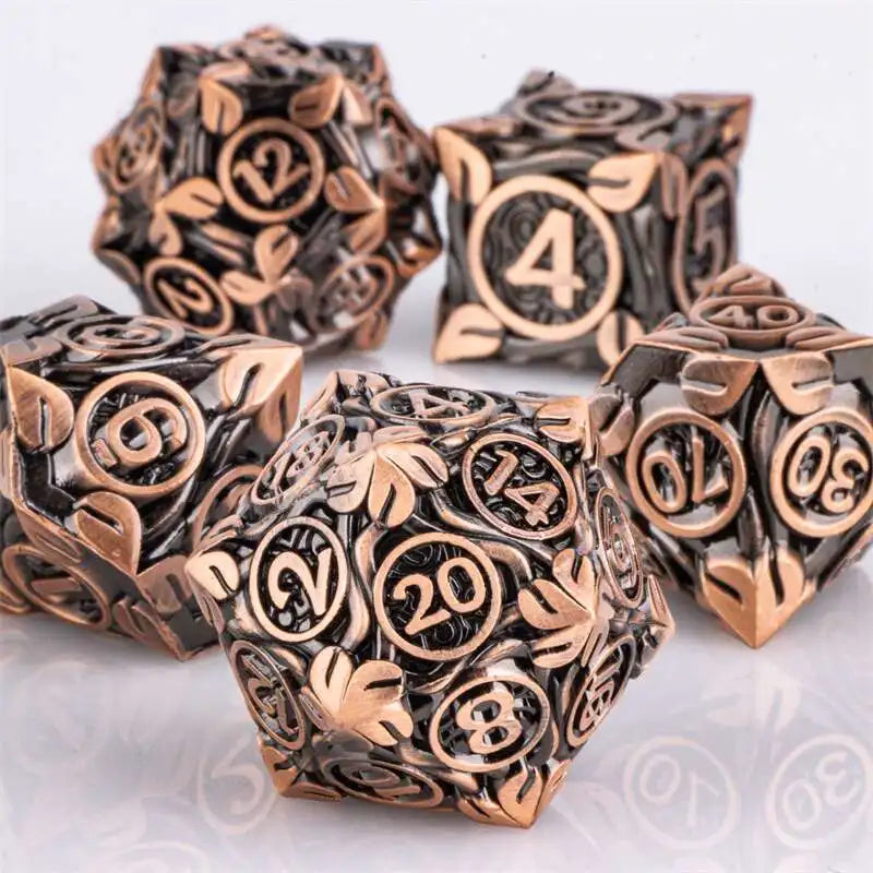 7pcs Dice Set DND Metal Dice Full Set Dice for Dungeons and Dragons Polyhedral Dice RPG Dice D&D Dice Gift