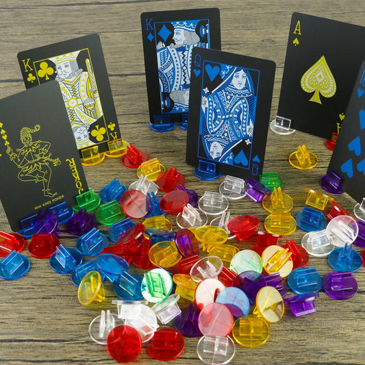 Card Holder Card Binder Clips Transparent Card Holder Various Colours Available Fitting 2MM Cardboard For Board Game Accessories