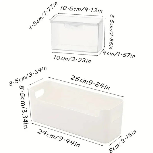 Plastic Card Storage Box Multifunctional Cards Orangizer Box Set with Dust Cover Household Organizer for Storing PTCG/MTG Cards