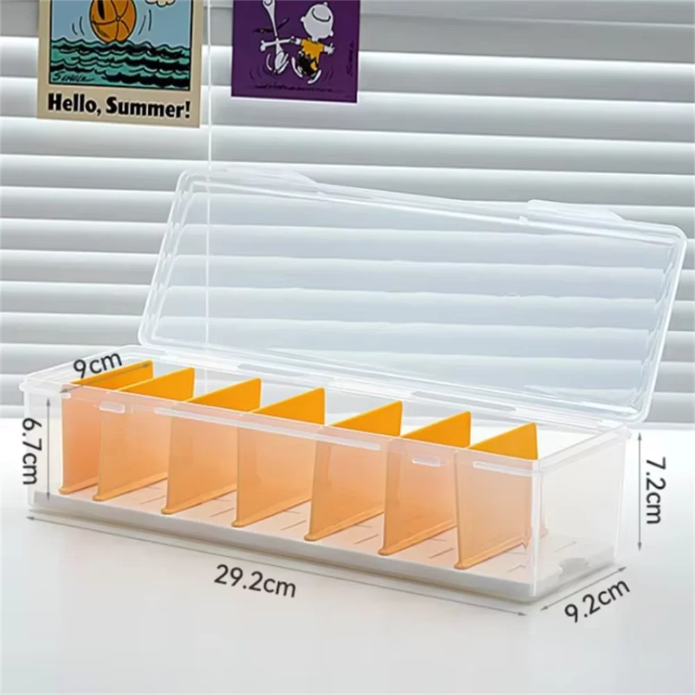 Storage Box With Adjustable Divider Clear Plastic Compartmentalized Organizer Box Holds 550+ Game Cards for Accessories Storages