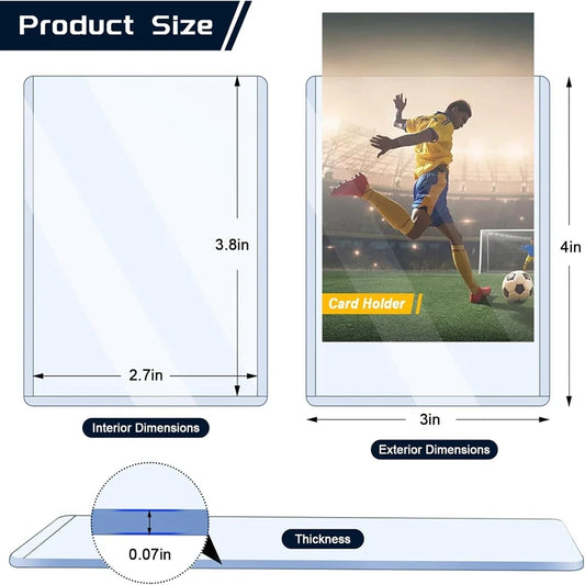 25-100pcs Card Sleeves Holder PVC Game Trading Card TopLoaders Hard Plastic Toy Top Loaders For Protectors Storage Gift