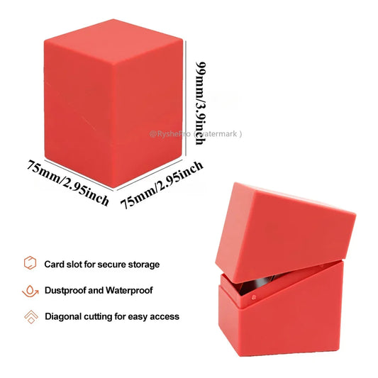 Card Storage Box for Trading Cards Holds 100+ with 1 Dividers Deck Box Secure and Durable for YuGiOh MTG TCG and Baseball Cards