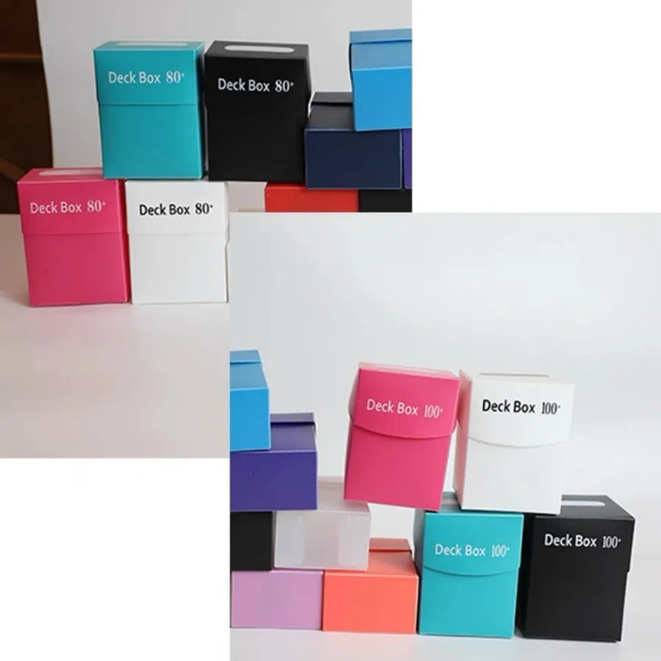 1 Box Game Trading Card Box, Solid Color Card Box, Card Holder Storage Box For Trading Cards, Sports And Games