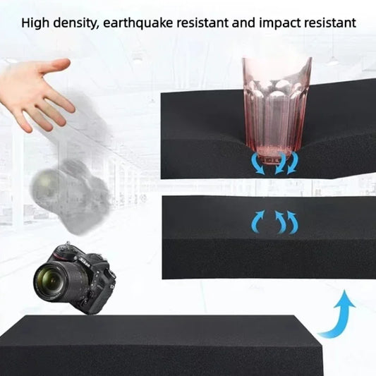 50x30cm High Density Foam Pad Toolbox Shock-Absorbing Sponge Sheet Hard Flight Case Shadow Foams Toolkit Tools Organizer 45x35cm