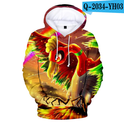 Trendy Pokemon Hoodie - 3D Unisex Hooded Sweatshirt