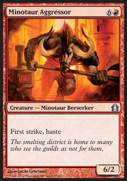 Minotaur Aggressor⁣ - Return to Ravnica⁣ (Uncommon)⁣ [100]