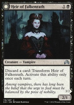 Heir of Falkenrath / Heir to the Night⁣ - Shadows over Innistrad⁣ (Uncommon)⁣ [116]