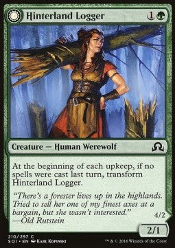 Hinterland Logger / Timber Shredder⁣ - Shadows over Innistrad⁣ (Common)⁣ [210]