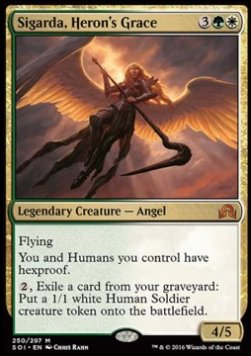 Sigarda, Heron's Grace⁣ - Shadows over Innistrad⁣ (Mythic)⁣ [250]