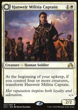 Hanweir Militia Captain / Westvale Cult Leader⁣ - Shadows over Innistrad⁣ (Rare)⁣ [21]