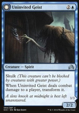 Uninvited Geist / Unimpeded Trespasser⁣ - Shadows over Innistrad⁣ (Uncommon)⁣ [94]