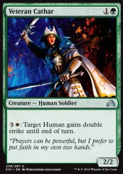 Veteran Cathar⁣ - Shadows over Innistrad⁣ (Uncommon)⁣ [238]