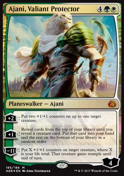 Ajani, Valiant Protector⁣ - Aether Revolt⁣ (Mythic)⁣ [185]