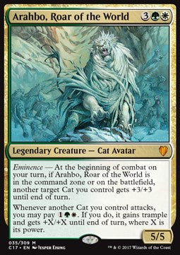 Arahbo, Roar of the World (V.1)⁣ - Commander 2017⁣ (Mythic)⁣ [35]