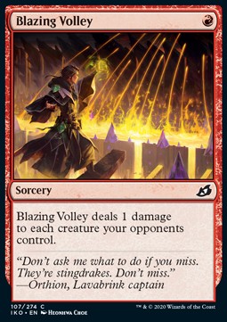 Blazing Volley⁣ - Ikoria: Lair of Behemoths⁣ (Common)⁣ [107]