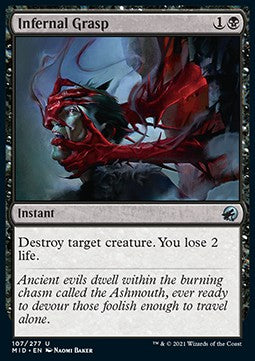 Infernal Grasp - Innistrad: Midnight Hunt (Uncommon) [MID-107]