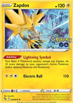 Zapdos⁣ - Pokémon GO⁣ (Holo Rare)⁣ [029]