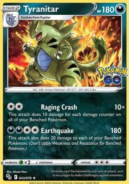 Tyranitar⁣ - Pokémon GO⁣ (Holo Rare)⁣ [043]