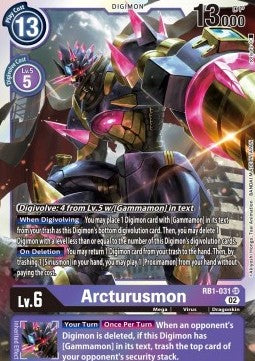 Arcturusmon (RB1-031) (V.1)⁣ - Resurgence Booster⁣ (Super Rare)⁣ [031]