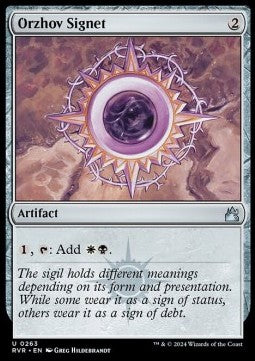 Orzhov Signet⁣ - Ravnica Remastered⁣ (Uncommon)⁣ [263]