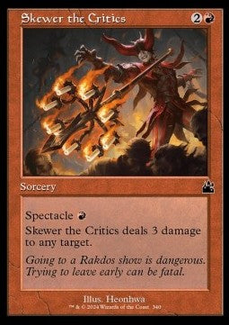 Skewer the Critics⁣ - Ravnica Remastered: Extras⁣ (Common)⁣ [340]