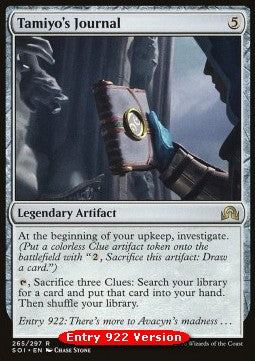 Tamiyo's Journal (V.5)⁣ - Shadows over Innistrad⁣ (Rare)⁣ [265]
