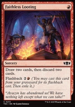 Faithless Looting - Commander: Tarkir: Dragonstorm (Common) [TDC-213]