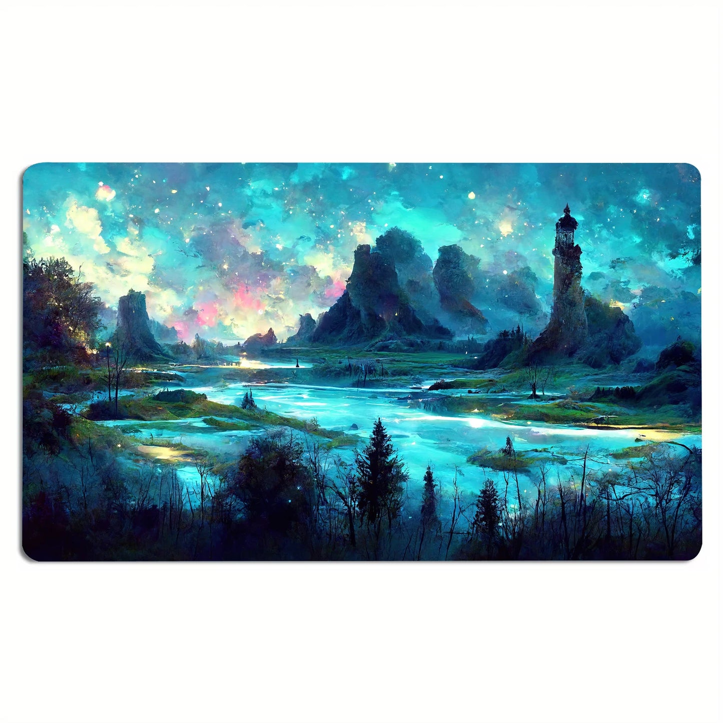 XXL Magic Game Mat TCG CCG Trading Card Table 35x60cm Playmat Rule Area Rubber Mouse Pad for Party Gamer PC Accessory Laptop Rug