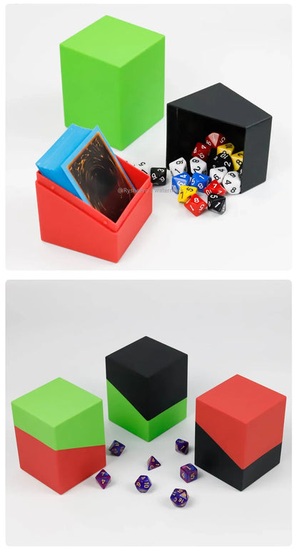 Card Storage Box for Trading Cards Holds 100+ with 1 Dividers Deck Box Secure and Durable  for YuGiOh MTG TCG and Baseball Cards