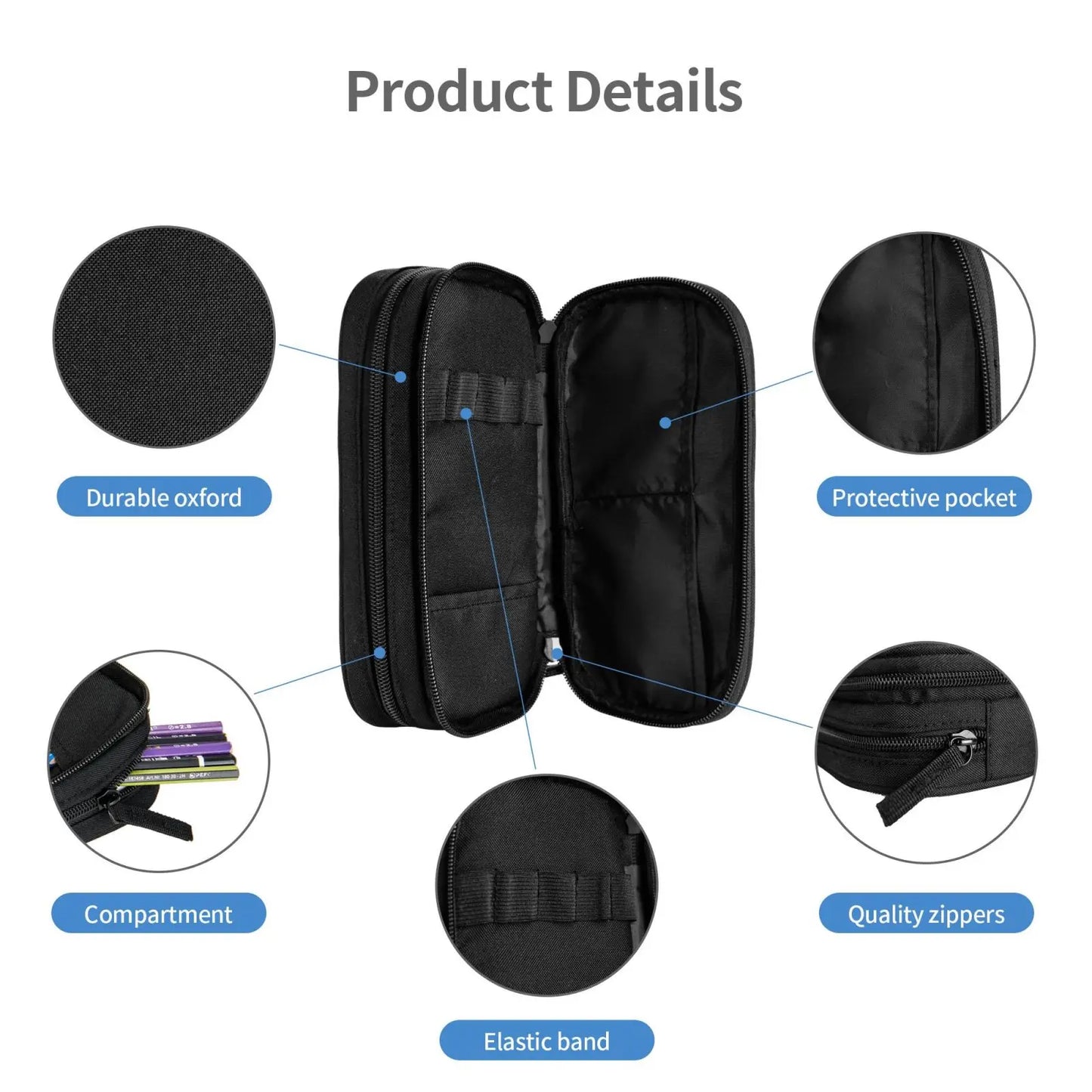Kpop Demon Hunters Animated Kpop Films Pencil Case College Pencil Bag Students Zipper School Pencil Cases Pattern Stationery