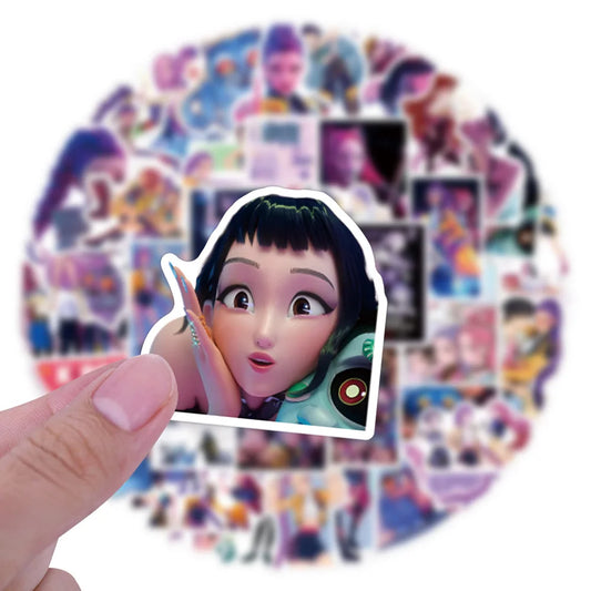 Kpop Demon Hunters Game Stickers Kids Toys DIY Notebook Motorcycle Phone Fridge Luggage Bike Cartoon Decals Graffiti