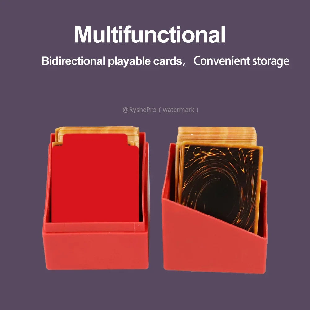 Card Storage Box for Trading Cards Holds 100+ with 1 Dividers Deck Box Secure and Durable  for YuGiOh MTG TCG and Baseball Cards