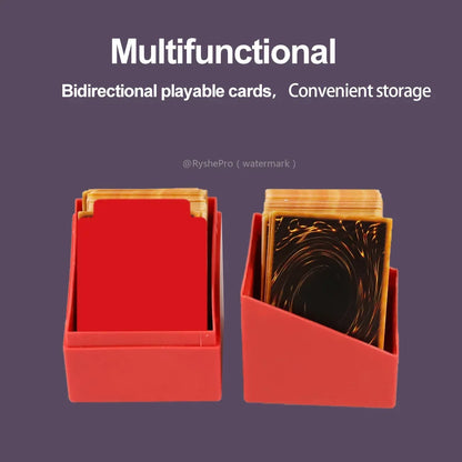 Card Storage Box for Trading Cards Holds 100+ with 1 Dividers Deck Box Secure and Durable  for YuGiOh MTG TCG and Baseball Cards