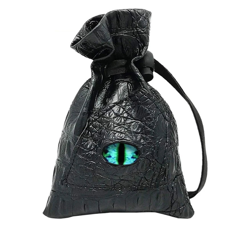 Drawstring Dice Bag PU Leather DND Dice Pouch Tarots Oracle Cards Storage Bag Gift Coins Jewelry Accessories Dice Bag