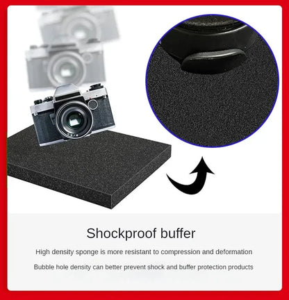 50x30cm High Density Foam Pad Toolbox Shock-Absorbing Sponge Sheet Hard Flight Case Shadow Foams Toolkit Tools Organizer 45x35cm