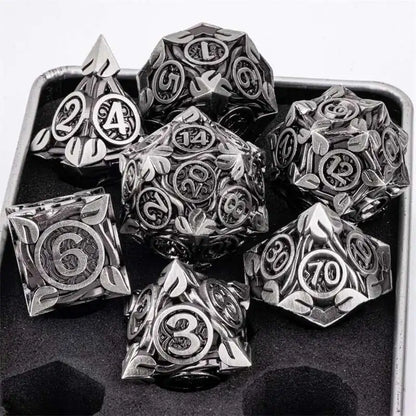7pcs Dice Set DND Metal Dice Full Set Dice for Dungeons and Dragons Polyhedral Dice RPG Dice D&D Dice Gift