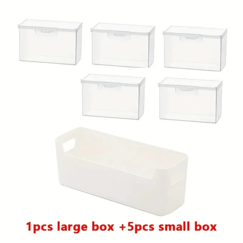 Plastic Card Storage Box Multifunctional Cards Orangizer Box Set with Dust Cover Household Organizer for Storing PTCG/MTG Cards