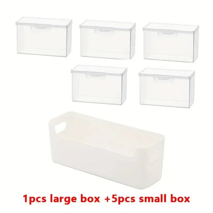 Plastic Card Storage Box Multifunctional Cards Orangizer Box Set with Dust Cover Household Organizer for Storing PTCG/MTG Cards