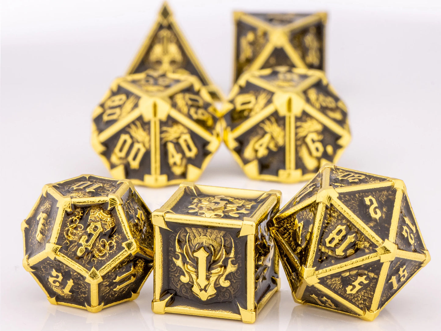 7pcs Dice Set DND Metal Dice Full Set Dice for Dungeons and Dragons Polyhedral Dice RPG Dice D&D Dice Gift