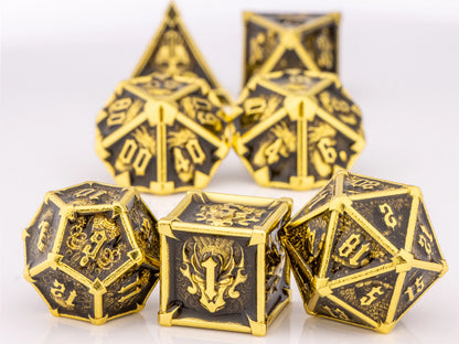 7pcs Dice Set DND Metal Dice Full Set Dice for Dungeons and Dragons Polyhedral Dice RPG Dice D&D Dice Gift