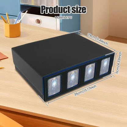 PU Leather Trading Card Storage Box Magnetic Closure Card Holder Game Collection Cards Case for Magic Game Cards Sports Cards