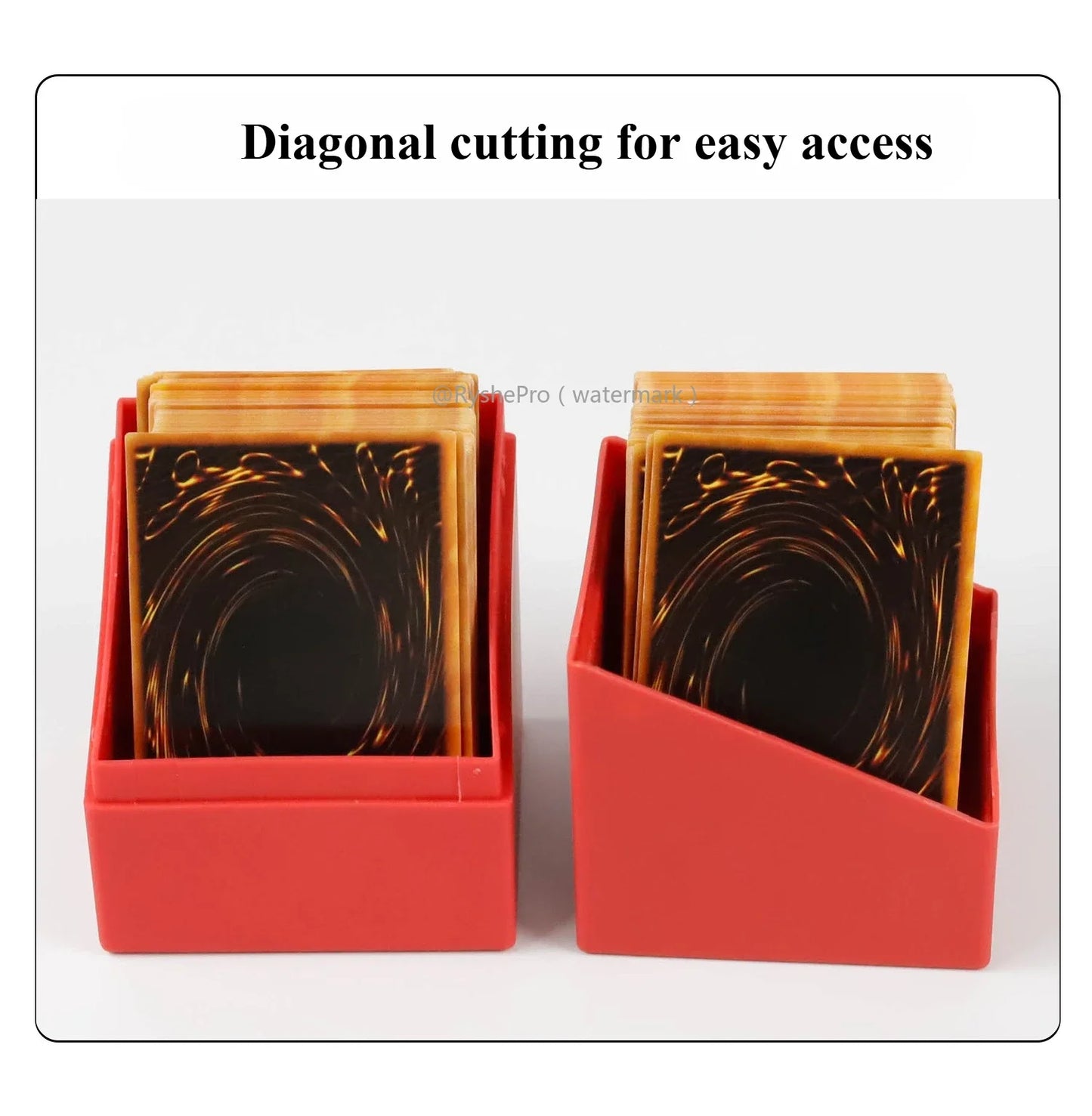 Card Storage Box for Trading Cards Holds 100+ with 1 Dividers Deck Box Secure and Durable  for YuGiOh MTG TCG and Baseball Cards