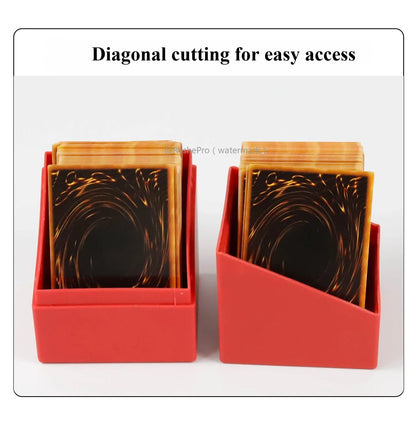 Card Storage Box for Trading Cards Holds 100+ with 1 Dividers Deck Box Secure and Durable  for YuGiOh MTG TCG and Baseball Cards