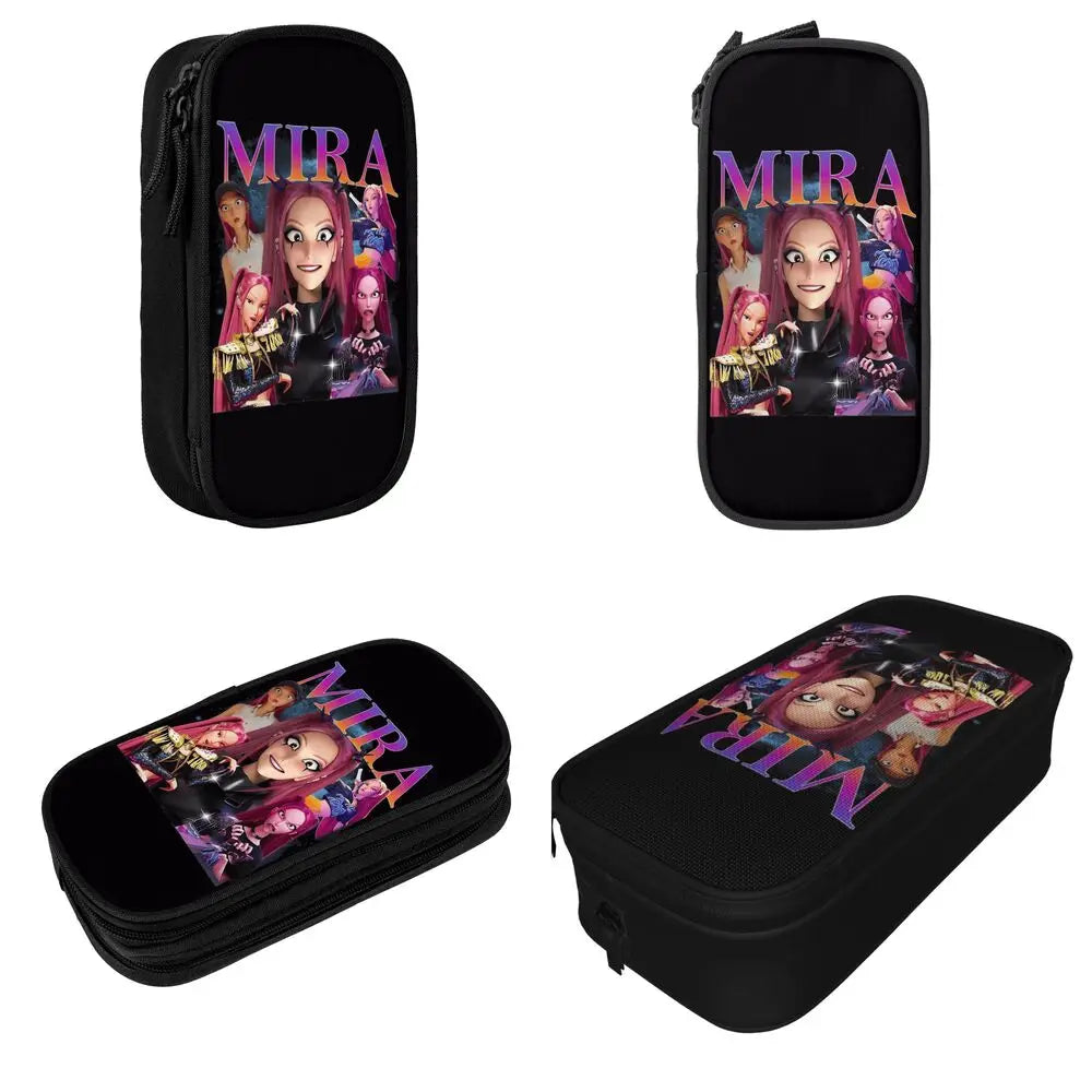 Kpop Demon Hunters Animated Kpop Films Pencil Case College Pencil Bag Students Zipper School Pencil Cases Pattern Stationery