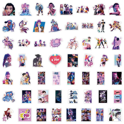 Kpop Demon Hunters Game Stickers Kids Toys DIY Notebook Motorcycle Phone Fridge Luggage Bike Cartoon Decals Graffiti
